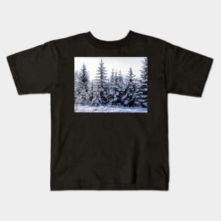 Christmas trees in the Snow Kids T-Shirt